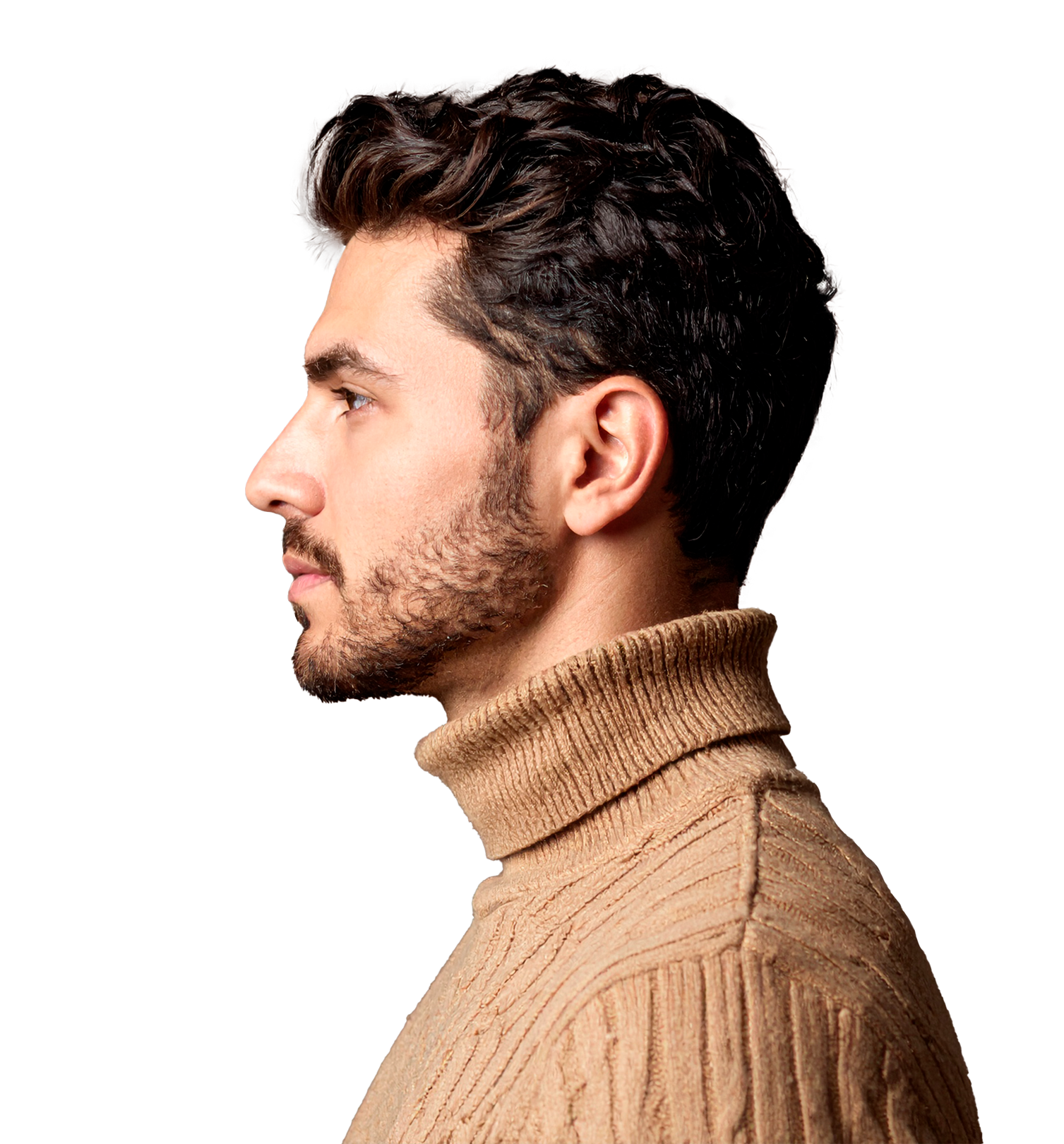 Hombre con injerto de cabello sonriendo